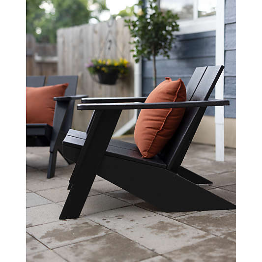Paso Black Outdoor Adirondack Chair by POLYWOOD®