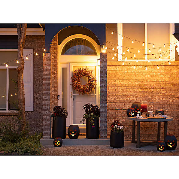Crate and sales barrel string lights