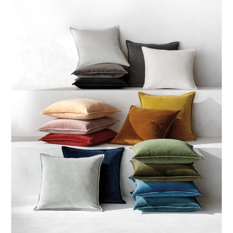 Ochre velvet pillow best sale