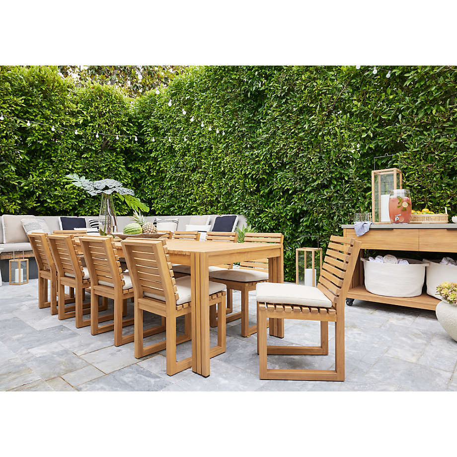 Batten Extendable Teak Outdoor Dining Table