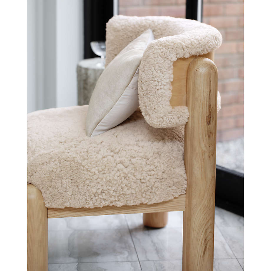 Crate and barrel sherpa chair deals