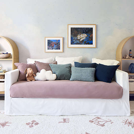 Ever Slipcovered White Daybed & Mattress Cover by Leanne Ford