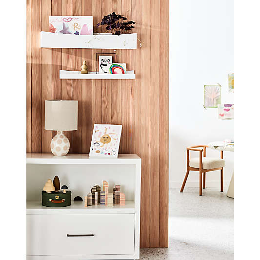 Hampshire White Wood Kids Book Ledge Shelf