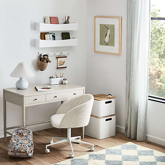 Hampshire White Wood Kids Wall Shelf