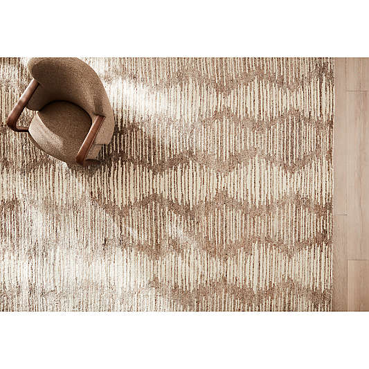 Berlin Wool-Blend Hand-Knotted Latte Brown Area Rug