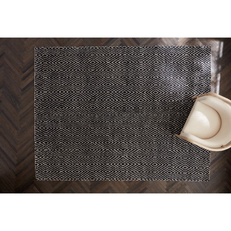 Madrid Wool and Viscose Hand-Knotted Charcoal Grey Area Rug 12'x15' - image 2 of 5