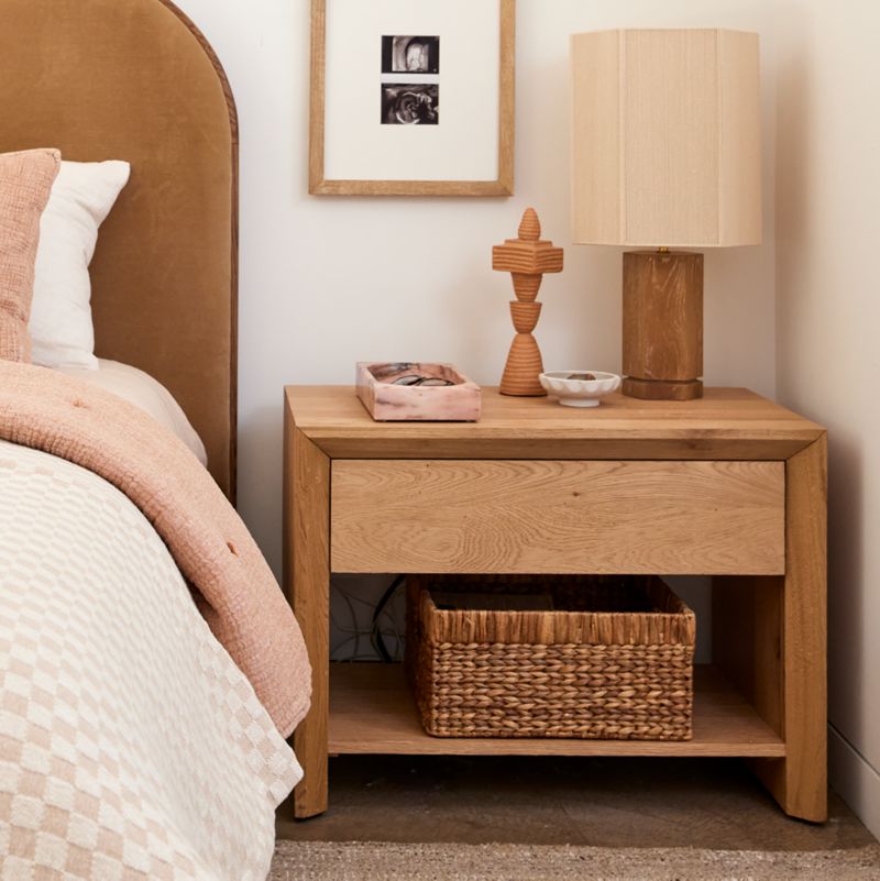 Baja 30" White Oak Wood Nightstand - image 2 of 6