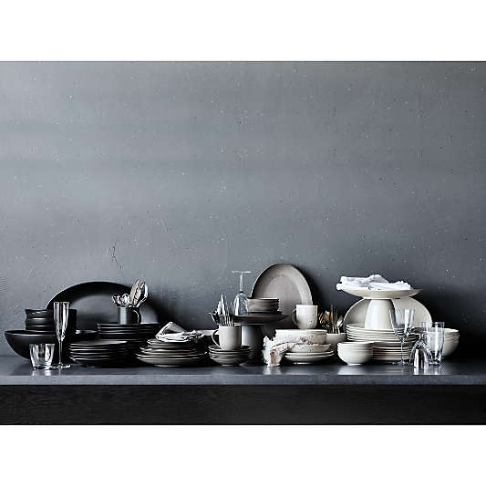 Craft Matte Black Stoneware Large Oval Platter