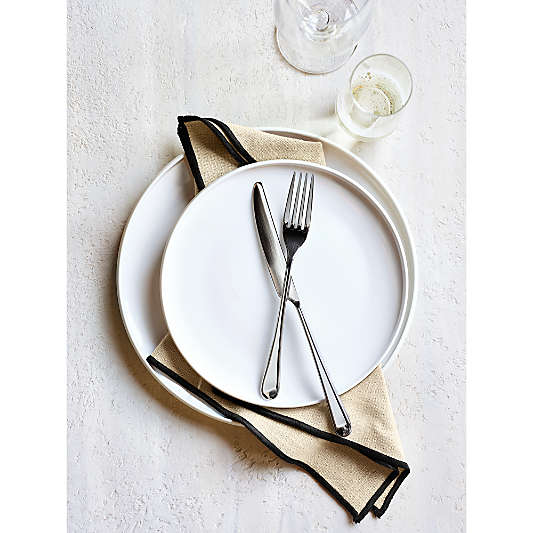Tour White Porcelain Dinner Plates, Set of 8