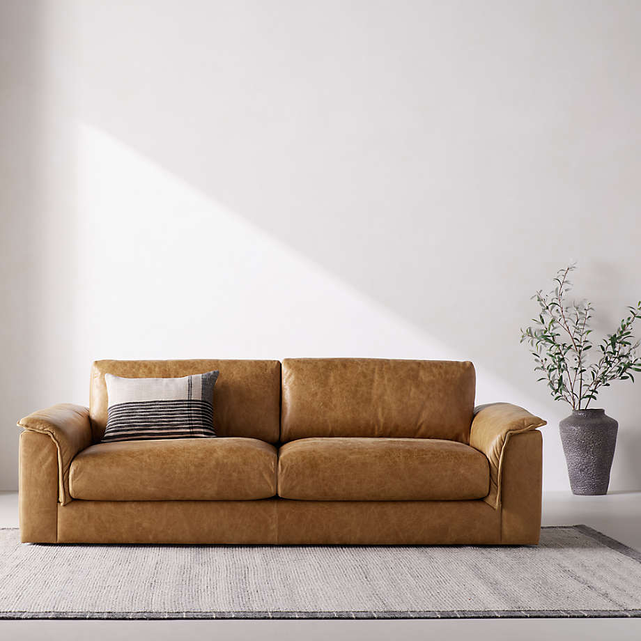 Crate and deals barrel sofa leather