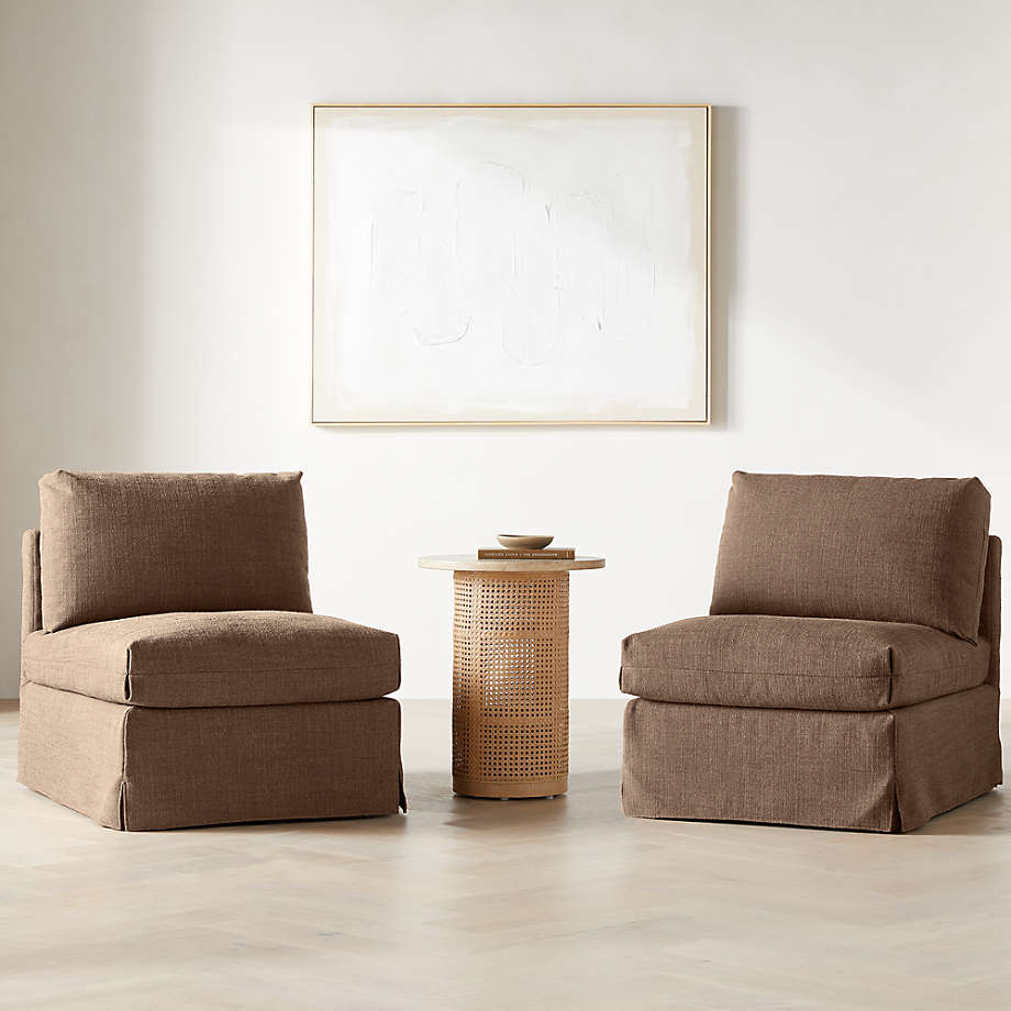 Vernet travertine new arrivals cane end table