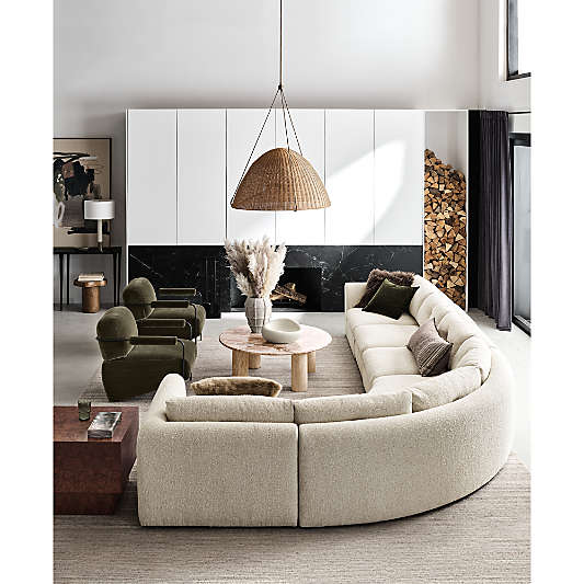 Bucktown Modular 7-Piece L-Shaped Sectional Sofa with Ottoman