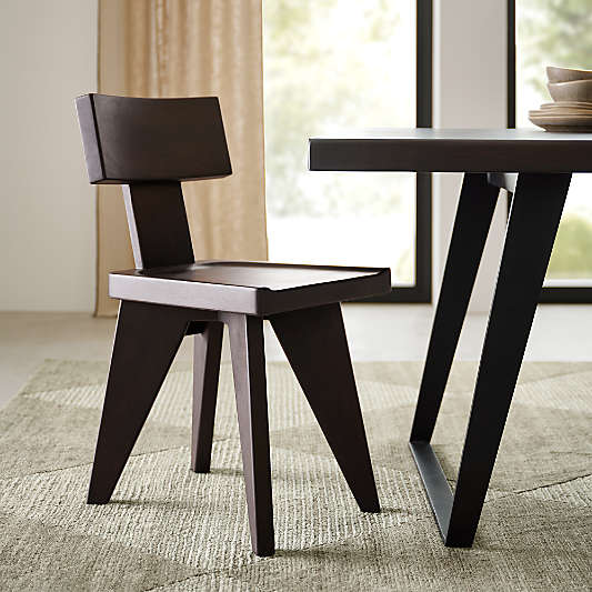 Yukon Black-Brown Wood Dining Side Chair