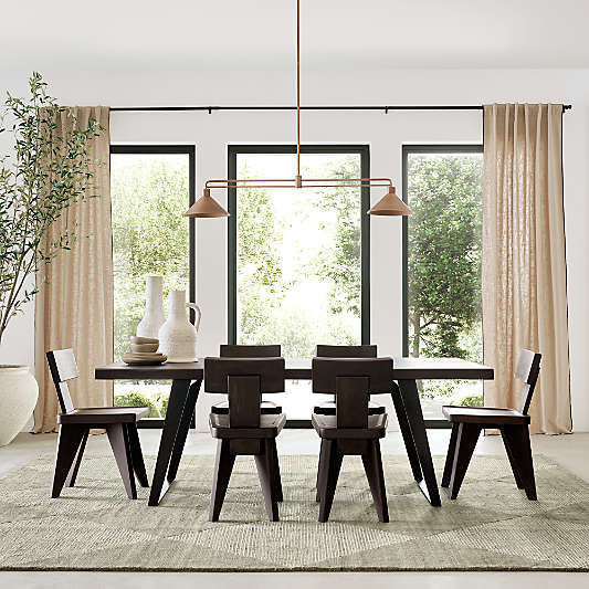 Yukon 80" Black-Brown Live Edge Wood Dining Table