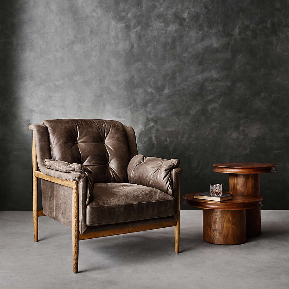 Crate and barrel online leather accent chair