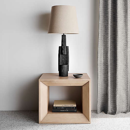 Vernon Natural Wood Side Table with Drawer