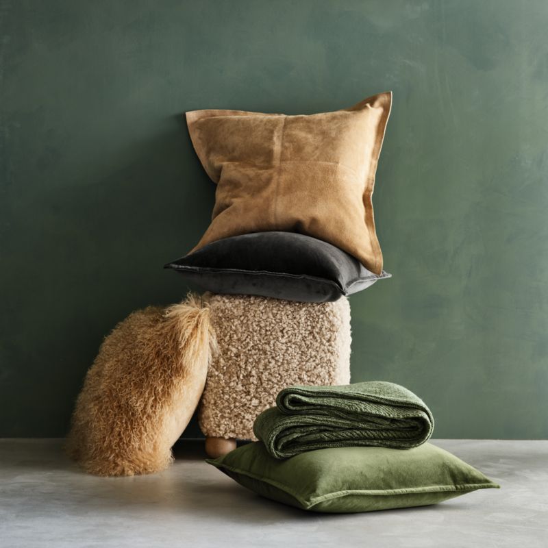 Faux suede throw pillows sale