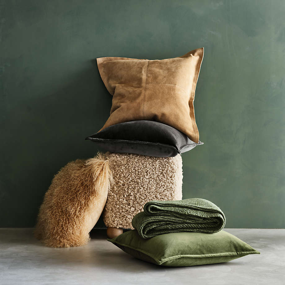 Sage velvet throw sales
