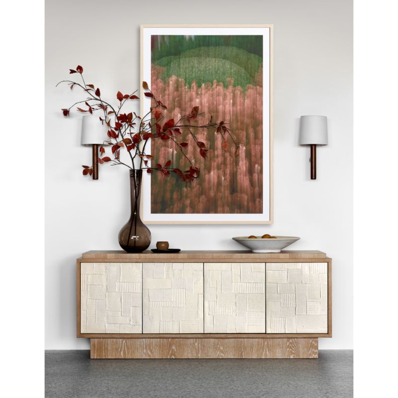 Panache 72" Cerused Natural Oak Wood Media Credenza with Textured Doors - image 3 of 15