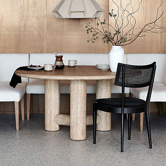 Libby Black Wood and Black Cane Dining Chair