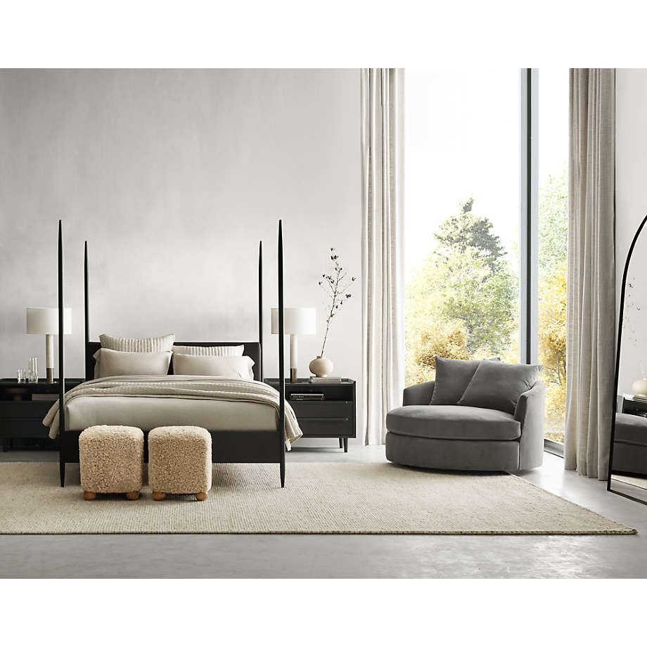 Crate and barrel tillie clearance grande swivel chair