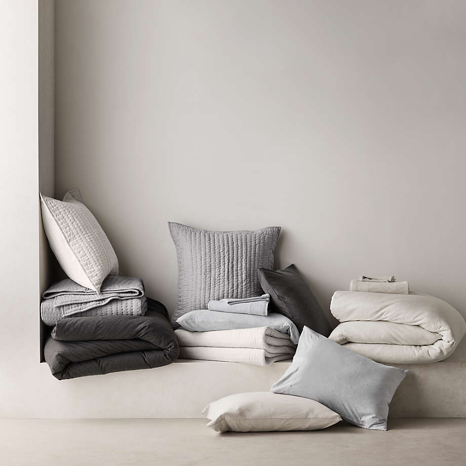 Grey euro cheap sham cover
