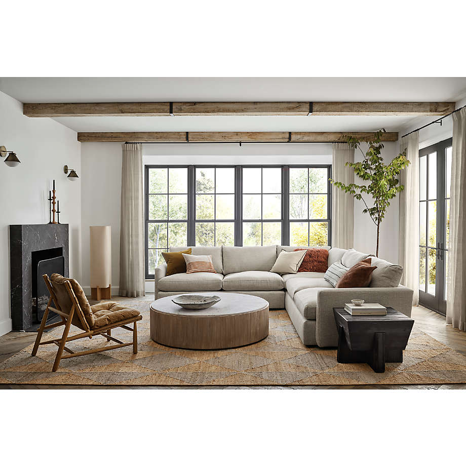 How to Style Pillows on a Sectional - Studio McGee  Sectional couch  layout, Coastal traditional living room, Sectional couch