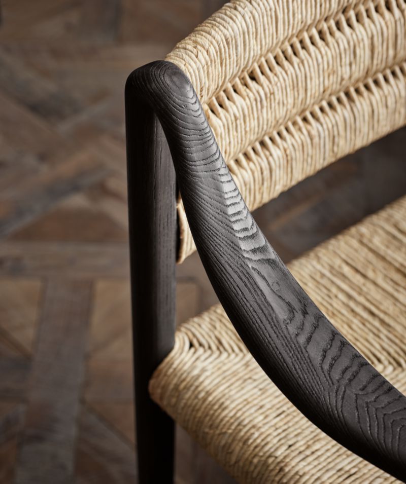 Pamplona Ebonized Ash Wood Dining Arm Chair - image 12 of 16