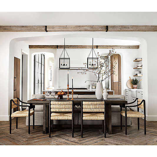 Pamplona Ebonized Ash Wood Dining Arm Chair