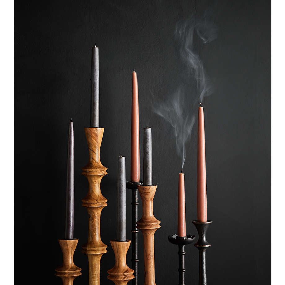 Century Natural Acacia Wood Taper Candle Holder 9.25 + Reviews