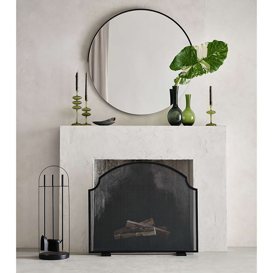 Large black wall mirror sale