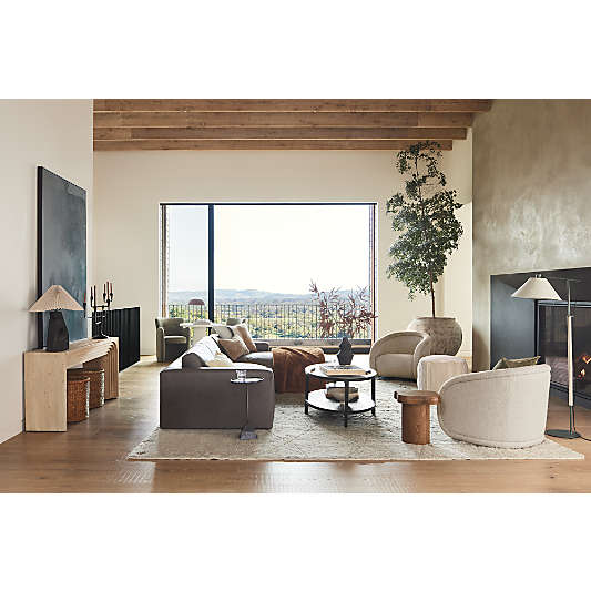 Oceanside 90" Low Leather Sofa