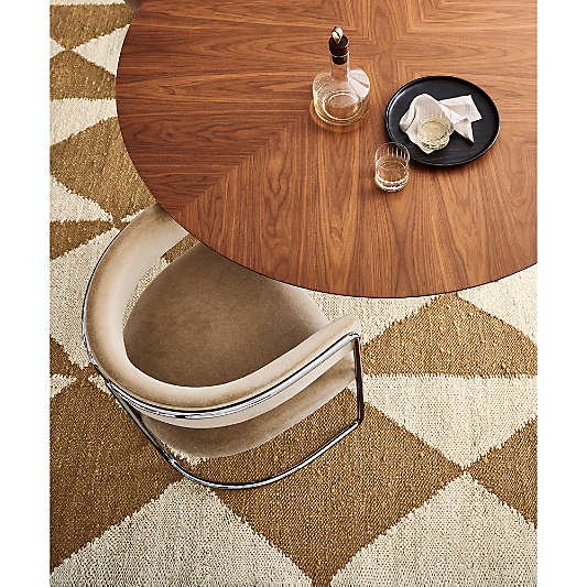 Tate 60" Walnut Wood Round Dining Table