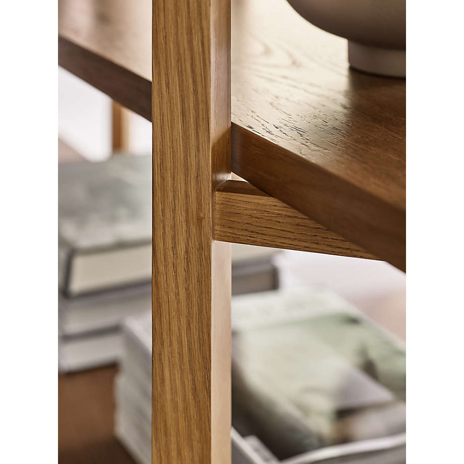 Open bookcase shop oak