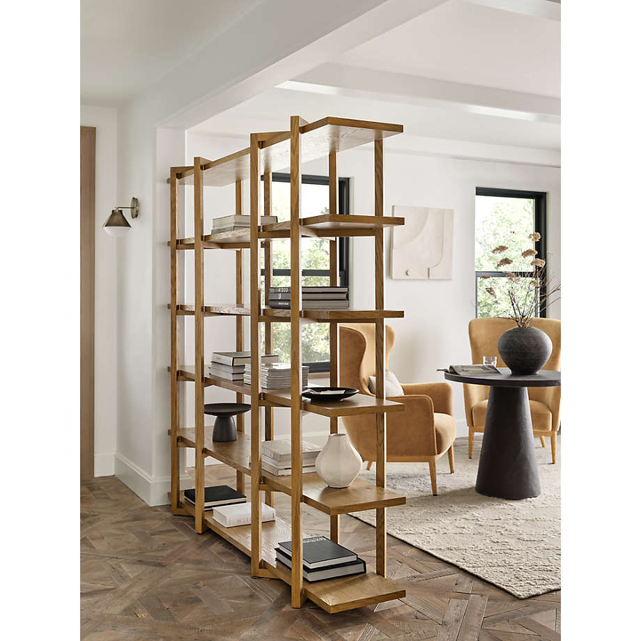 Thomas Barley Oak Wood Wide Open Bookcase Room Divider Reviews