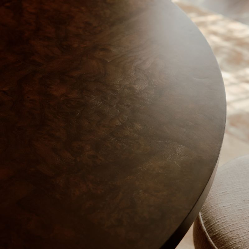 Rituelle 54" Burl Wood Round Dining Table by Athena Calderone - image 5 of 9