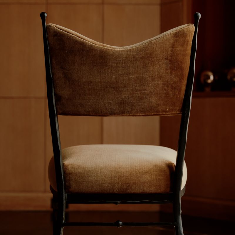 Rodin Ochre Velvet Dining Side Chair by Athena Calderone + Reviews ...