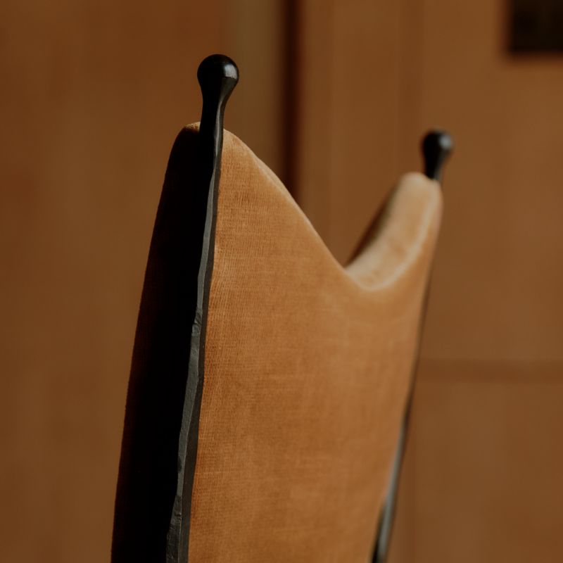 Rodin Ochre Velvet Dining Side Chair by Athena Calderone - image 8 of 13