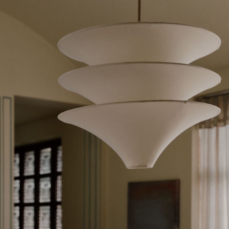 Trésor Three Tiered Fabric Pendant Light by Athena Calderone - image 3 of 7