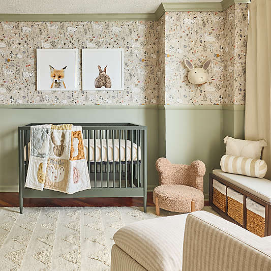 Textured Triangle Beige Hand-Woven Flatweave Kids Area Rug