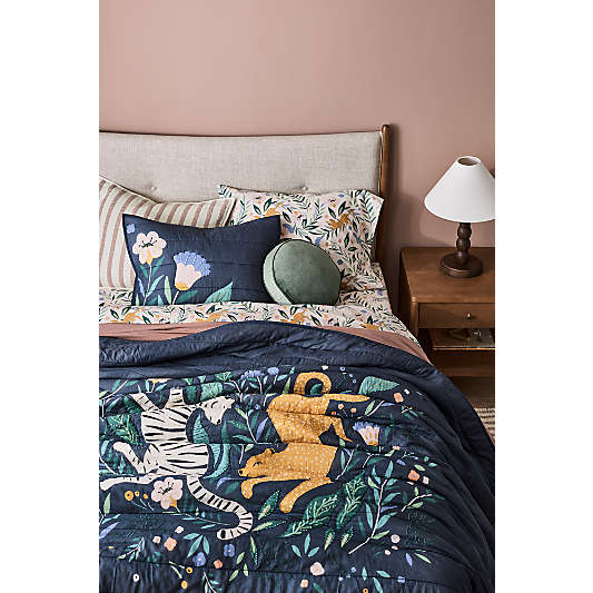 Stay Cool Midnight Marrakech Tiger 100% Organic Cotton Kids Queen Sheet Set