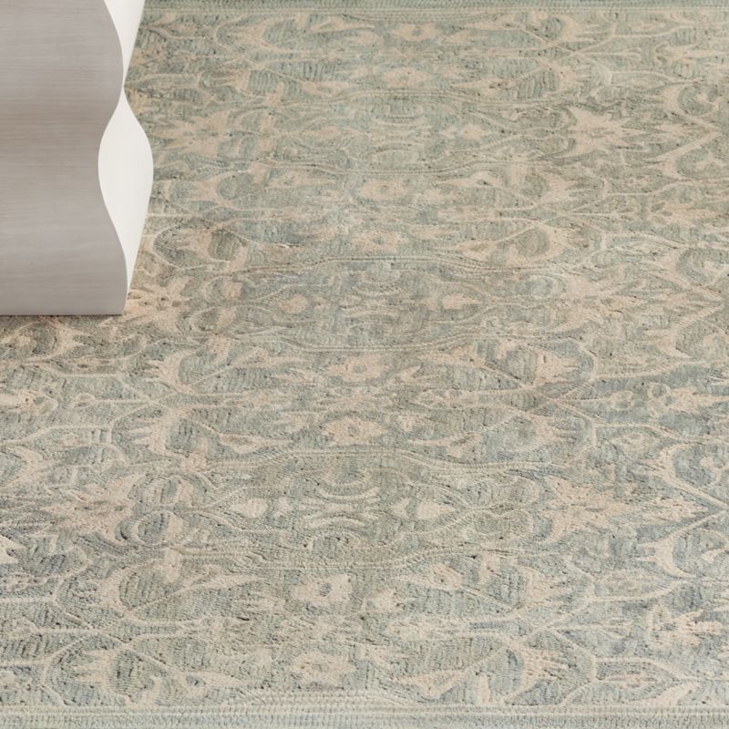 Rennes Wool Traditional Light Blue Area Rug 9'x12' - image 3 of 6