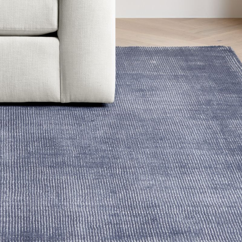 Vaughn Performance Wool-Blend Handwoven Blue Area Rug 9'x12' - image 3 of 6