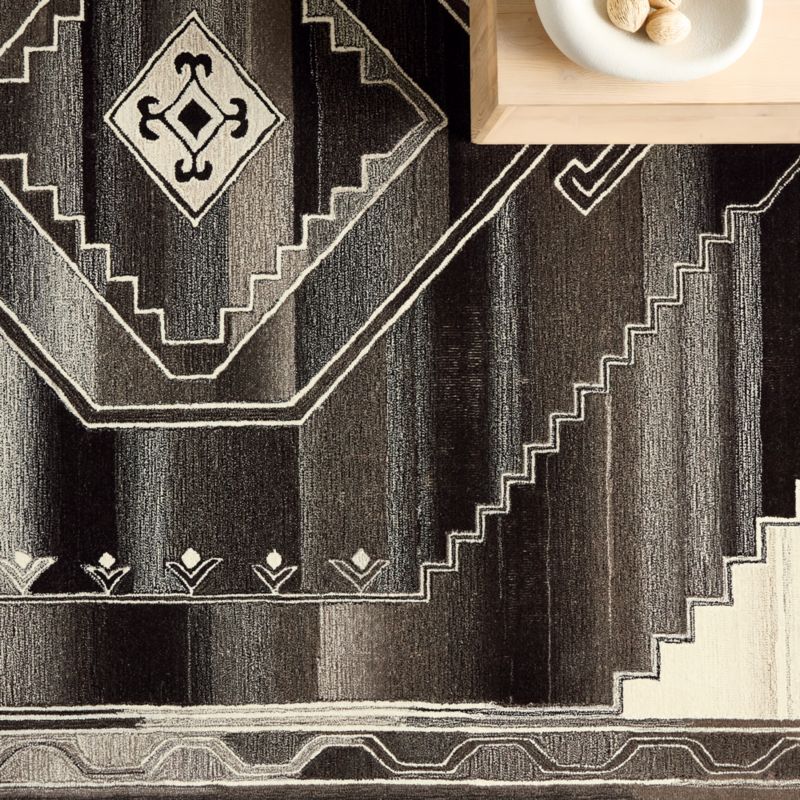 Lyon Wool Traditional Black Area Rug 6'x9' - image 2 of 5