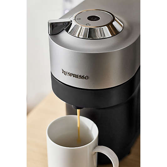 Nespresso ® by De'Longhi ® Vertuo Pop+ Deluxe Silver Espresso Machine with Aeroccino Frother