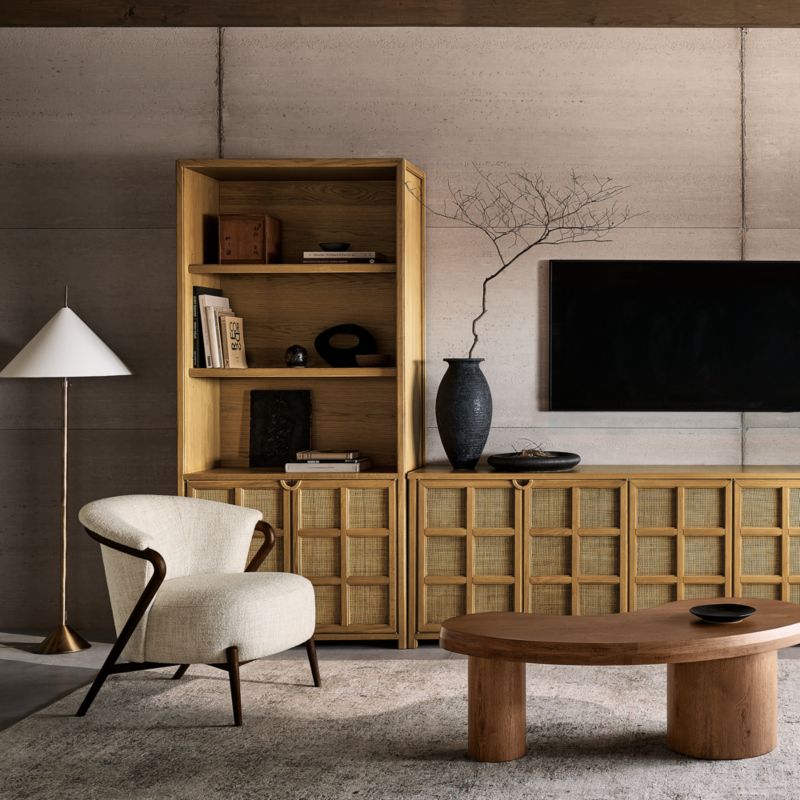 Augie Brown Oak Wood Nesting Coffee Tables by Jake Arnold