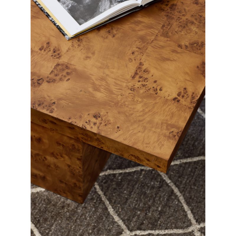 Ambrose 92" Mappa Burl Wood Dining Table - image 3 of 8