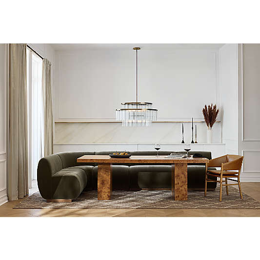 Aurora Brass & Glass Chandelier Light