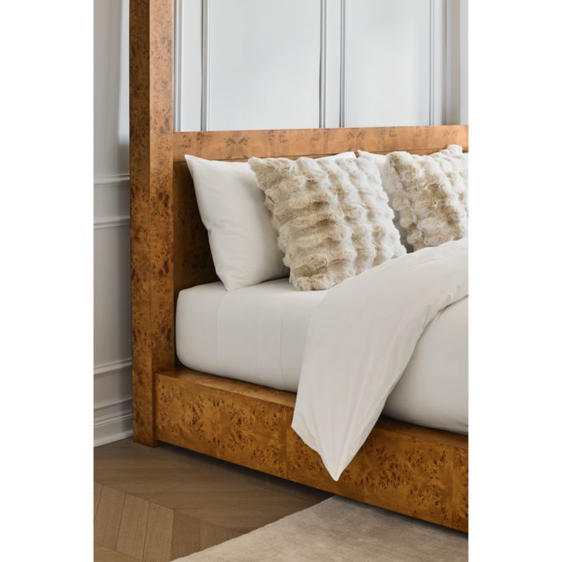 Ambrose Mappa Burl Wood King Canopy Bed - image 5 of 10