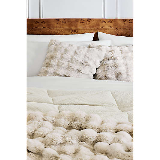 Aire Cotton Crinkle Matelasse Calm Beige Comforters